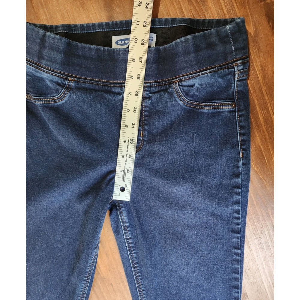 Old Navy Women 6 Long Rockstar Jeggings Mid Rise Dark Wash Stretch Minimalist - Picture 5 of 8